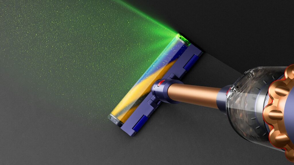 שואב אבק אלחוטי Dyson Gen5 Detect Absolute עם תאורה ירוקה לזיהוי חלקיקי אבק
