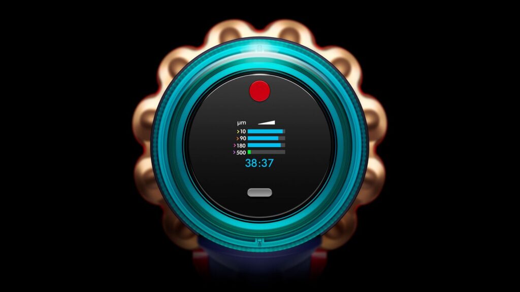 המסך LED של השואב אבק אלחוטי Dyson Gen5 Detect Absolute