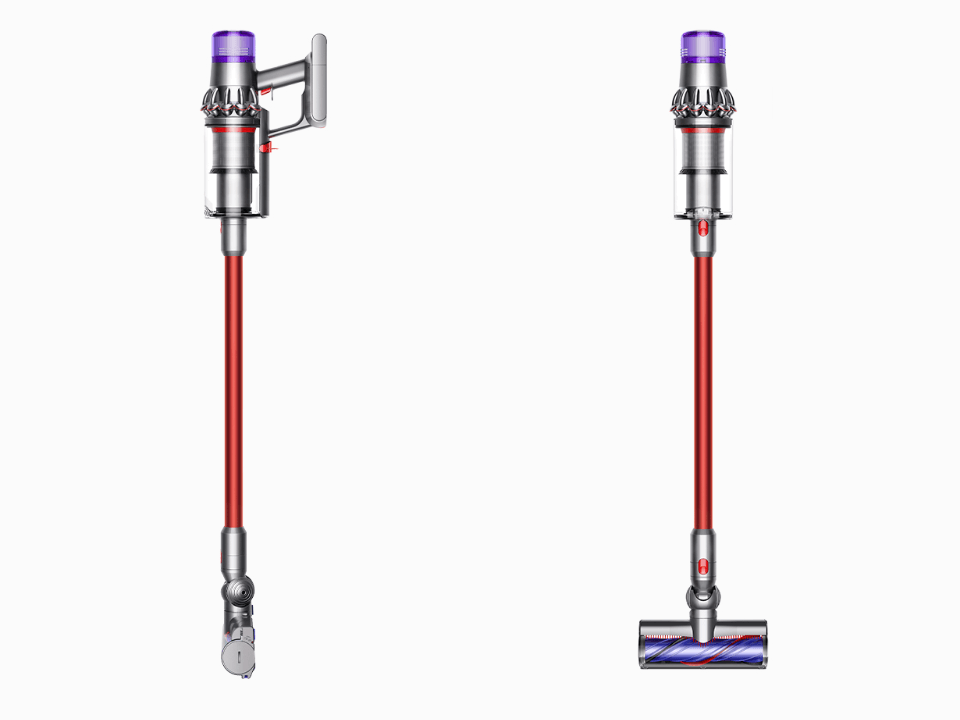שואב אבק V 11 בתמונת פנים וצד של השואב - VACUUM CENTER